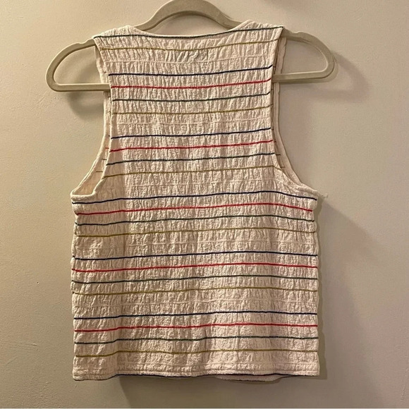TEXTURE & THREAD by MADEWELL NWOT Rainbow Stitch Smocked Tank Top - Picture 6 of 10